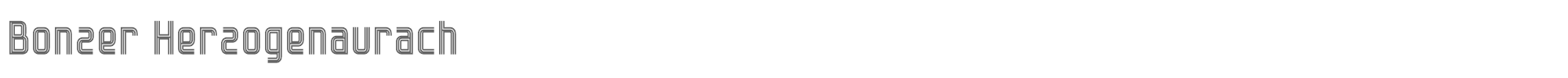 Sample characters Bonzer Herzogenaurach Font